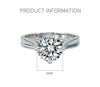 Classic Round Cut 4 Prong in Sterling Silver Engagement Ring