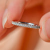 Simple Half Eternity Sterling Silver Wedding Band
