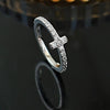Simple Cross Design Sterling Silver Wedding Band