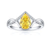 Pear Cut Twisted band Engagement Ring  (Multi Color Available)