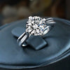 Classic Round Cut 4 Prong in Sterling Silver Engagement Ring