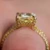 5.5ctw Radiant Cut Yellow Sapphire Hidden Halo Solitaire Ring