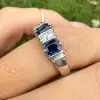 2.36ctw Emerald Cut Sapphire Band Ring