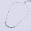Luxury Emerald Green White Gold Plated Necklace