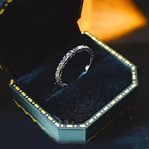 Sparkling 18K Gold Plated Wedding Band