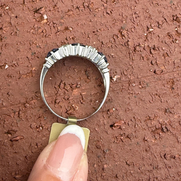 2.36ctw Emerald Cut Sapphire Band Ring