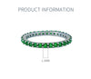 Multi-color Eternity Sterling Silver Women's Wedding Band