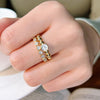 Classic Round Cut Eternity Golden Tone Band