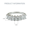 Sparkling Ice Cut Half Eternity Sterling Silver Wedding Band