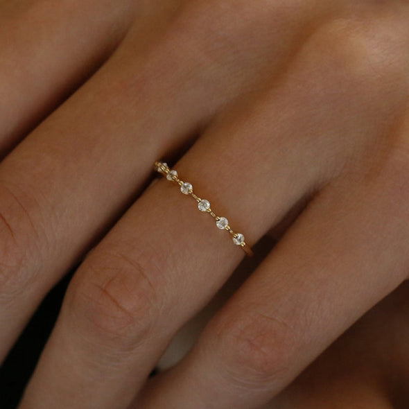 Simple Design Stackable Wedding Band in Sterling Silver for Women