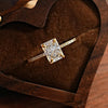 Simple 2.0 CT Radiant Cut Golden Tone Engagement Ring