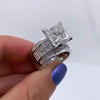 Princess Cut 925 Sterling Silver Engagement Ring