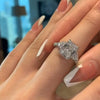 Radiant Cut Three Stone Sterling Silver Engagement Ring