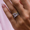 Golden Tone Emerald Cut 4PC Wedding Bridal Set In Sterling Silver