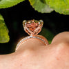 Stunning Pear Cut Morganite Engagement Ring In Sterling Silver