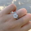 3.0 Carat Cushion Cut Bridal Set In Sterling Silver