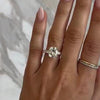 Classic Golden Tone Cushion Cut Engagement Ring In Sterling Silver