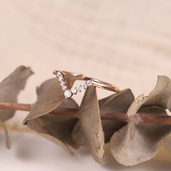 Rose Golden Tone Halo Pear Cut Twisted Curved Sterling Silver Bridal Set