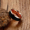 Fashion Tungsten Rose Golden & Black Men's Ring