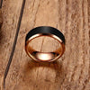 Fashion Tungsten Rose Golden & Black Men's Ring