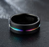 Fashion 8mm Black Tungsten Men's Band