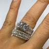 2.0CT Round Cut With Round Pave Bridal Set