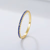 Dazzling Golden-Tone Multi-Color Eternity Band Stackable Ring