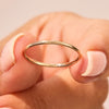 Simple 18k Gold Rose Gold Silver 1.5mm Thin Wedding Band