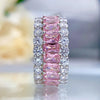 Gorgeous Pink Tripe Row Wedding Band