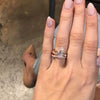 Handmade 1.35ct Pear cut Ring Set in Rose Gold Tone