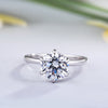 Classic Round Cut Solitaire Wedding Bridal Set In Sterling Silver