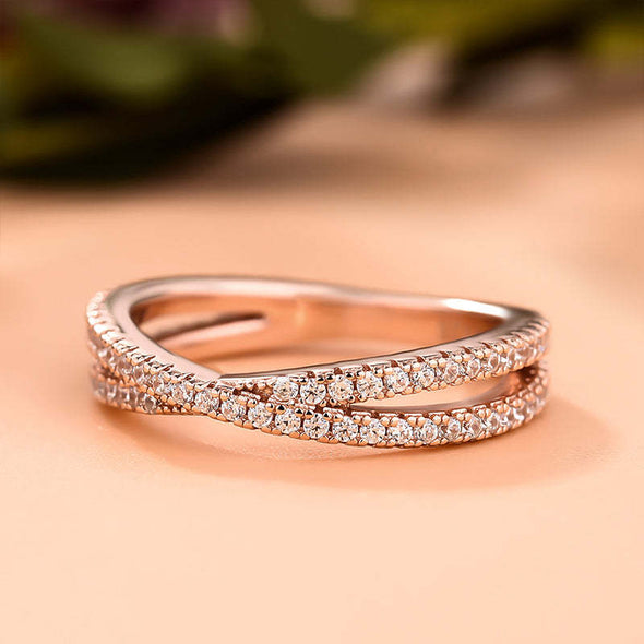 Classic X Criss Cross Wedding Band In Sterling Silver