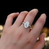 2.0CT Oval Cut Twisted Band Engagement Ring In Sterling Silver