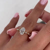 Oval Cut Engagement Ring with Side Stone