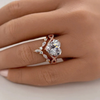 2Pcs 5.0ct Heart Cut Infinity Ring Split Shank Sterling Silver Wedding Ring Set