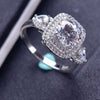 2.0 CT Round Cut Sterling Silver Engagement Ring