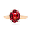 Ruby Oval Cut Prong Sterling Silver Solitaire Engagement Ring