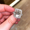 6.0ct Stunning Halo Radiant Cut Engagement Ring