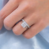Classic Princess Cut Sterling Silver Solitaire Engagement Ring