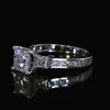 Princess Cut Engagement Ring In Sterling Silver