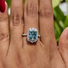 Gorgeous Princess Cut Sterling Silver Engagement Ring