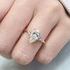 Pear Cut Sterling Silver Engagement Ring