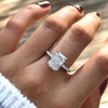 Stunning 3.5CT. Radiant Cut Engagement Ring In Sterling Silver