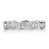 Alternating Round 925 Sterling Silver Eternity Wedding Band