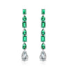 Ethnic Style Green Drop Earrings