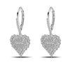 Heart Halo Drop Earrings