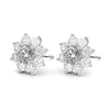 Flower Design Stud Earrings