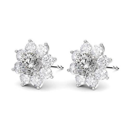 Flower Design Stud Earrings