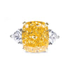 Gorgeous Yellow Radiant Cut Sterling Silver Engagement Ring