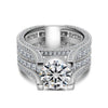 Sparkling Surround Me Sterling Silver Engagement Ring